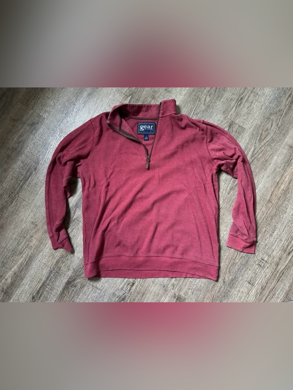 Gear For Sports Men's Red/ Burgundy Quarter Zip-Up Sweater